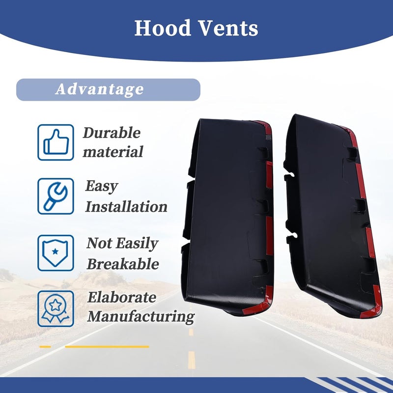 Getfarway A Pair Air Vent Cover Hood Bezels and Accessories 68378081AB 68378080AB Compatible with Dodge Challenger 2019 2020 Replace 68378080AD 68378080AC Front Left & Right Side Black - Image 4
